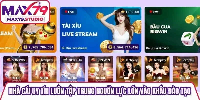 Nhà cái uy tín luôn tập trung nguồn lực lớn vào khâu đào tạo